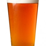 Pint Beer Glass on White